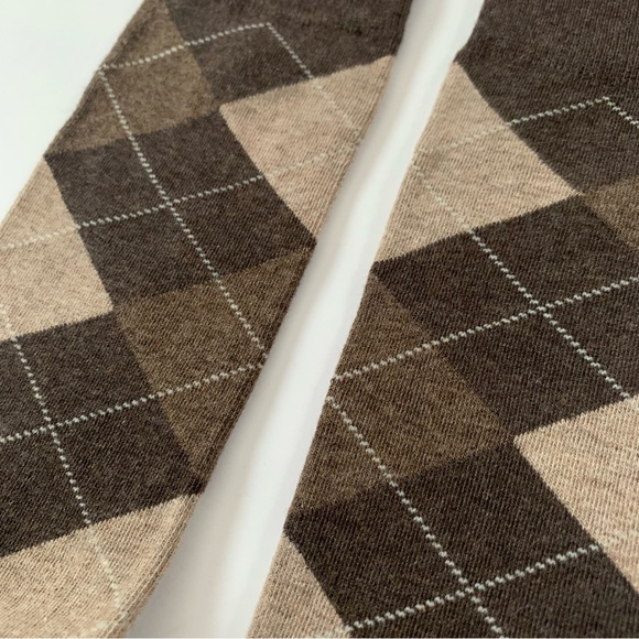 NEW Ralph Lauren long brown argyle socks - Picture 6 of 14